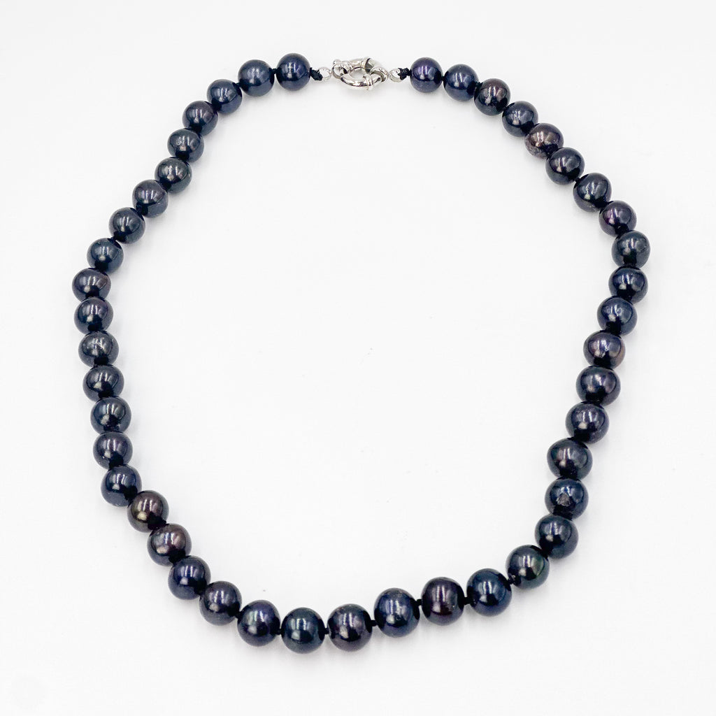 Alina Black Coloured Freshwater Pearl Necklace