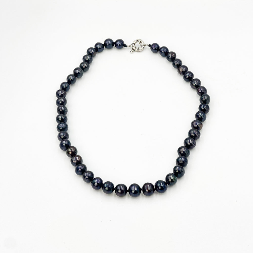 Alina Black Coloured Freshwater Pearl Necklace