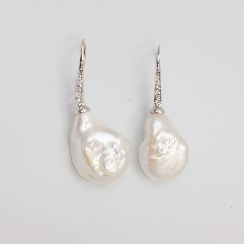 Baroque Dangling Pearl Earrings - Aniya Jewellery