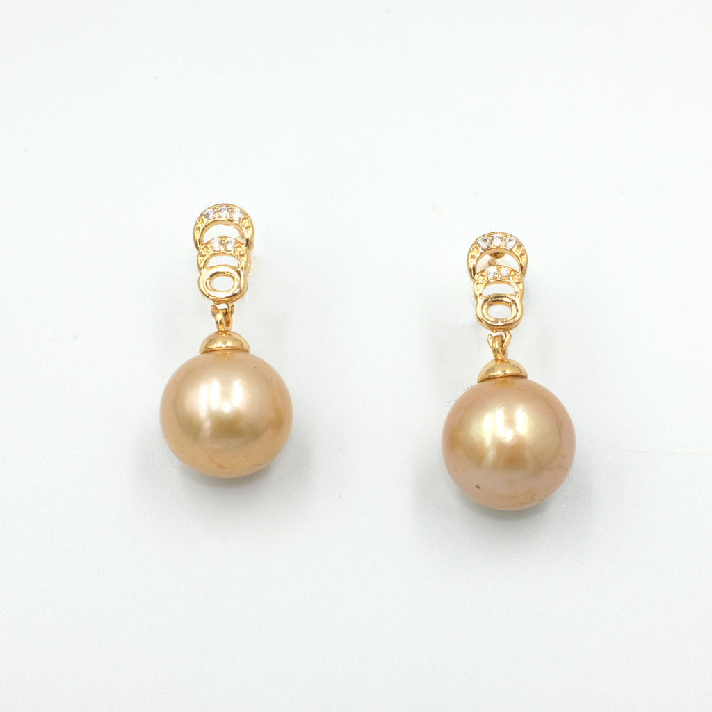 Cecile Gold Freshwater Pearl Earrings - Aniya Jewellery