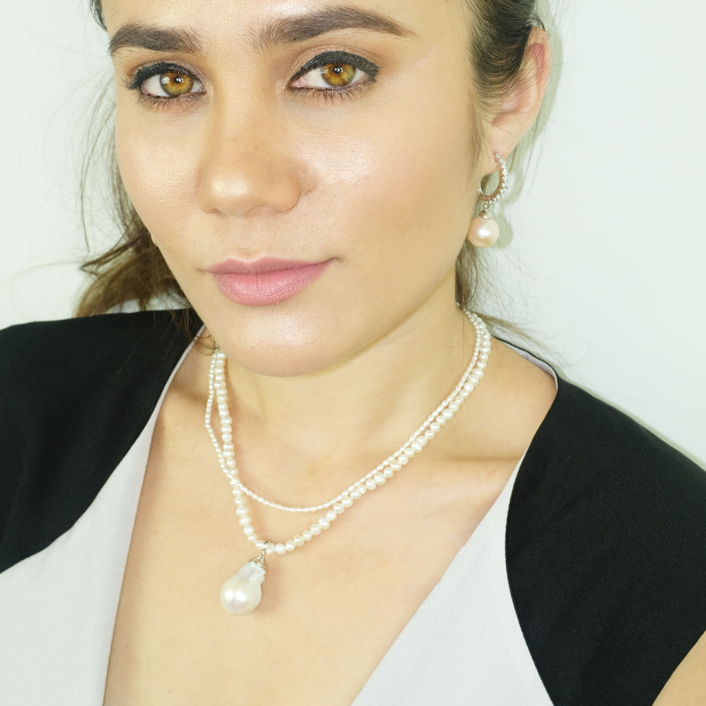 Emile Loop with Pearl Earrings - Aniya Jewellery