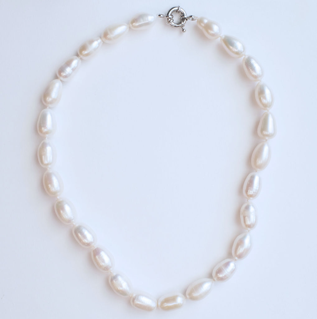 Lana Large Teardrop Style Freshwater Pearl Necklace