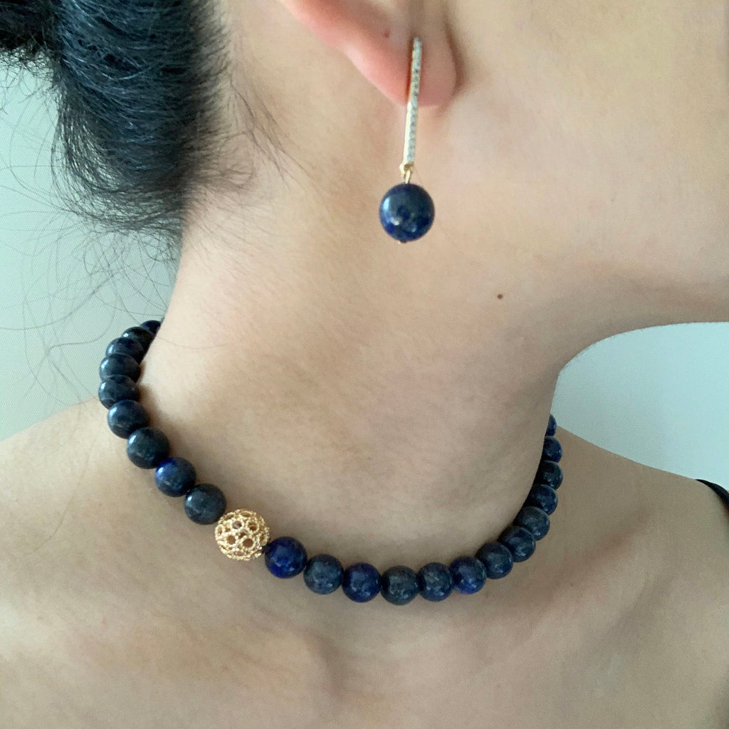 Amphitrite Lapis Lazuli Choker Necklace