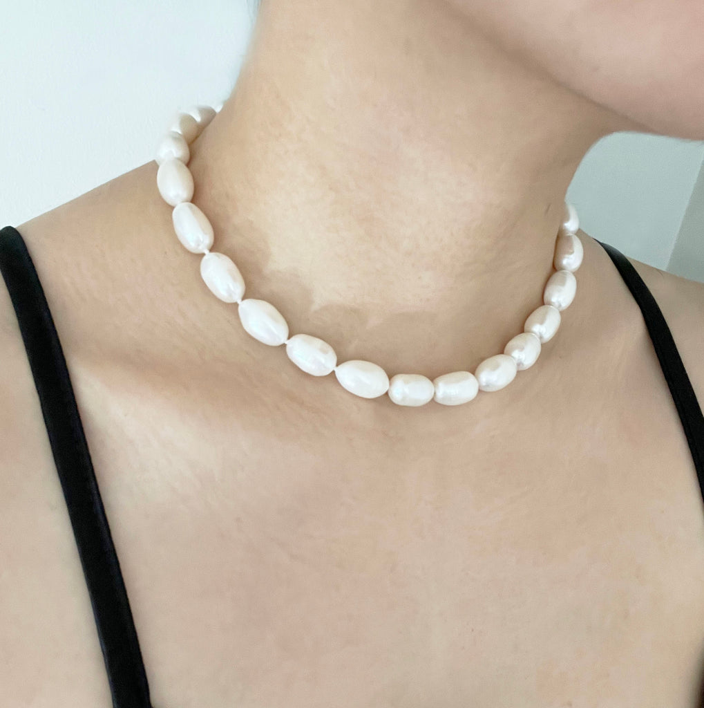 Lana Large Teardrop Style Freshwater Pearl Necklace