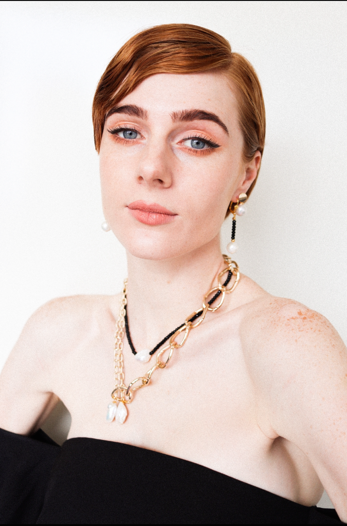 Taaliyah Agate and Baroque Pearl Choker - Aniya Jewellery